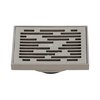 Kingston Brass BSF6310BN Watercourse Transit 4" Square Grid Shower Drain, Brushed Nkl BSF6310BN